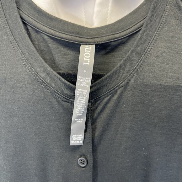Vuori Women's Lux Henley Jumpsuit Size Small Henley Black Heather Tie Waist NWT - Picture 9 of 16